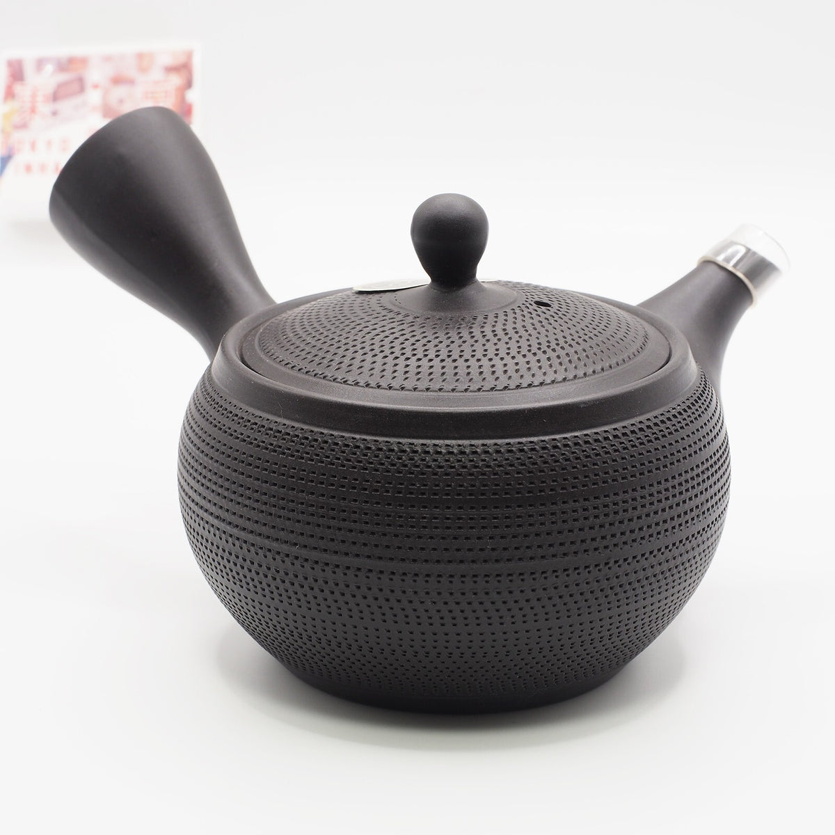 Japanese Tokoname Ware Kyusu Teapot 'Dark Gray Black Ceramesh' 300ml Made in Japan, Aichi