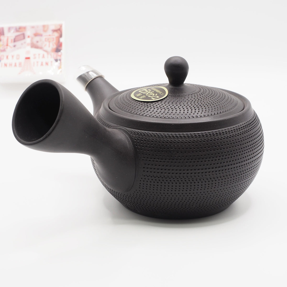 Japanese Tokoname Ware Kyusu Teapot 'Dark Gray Black Ceramesh' 300ml Made in Japan, Aichi