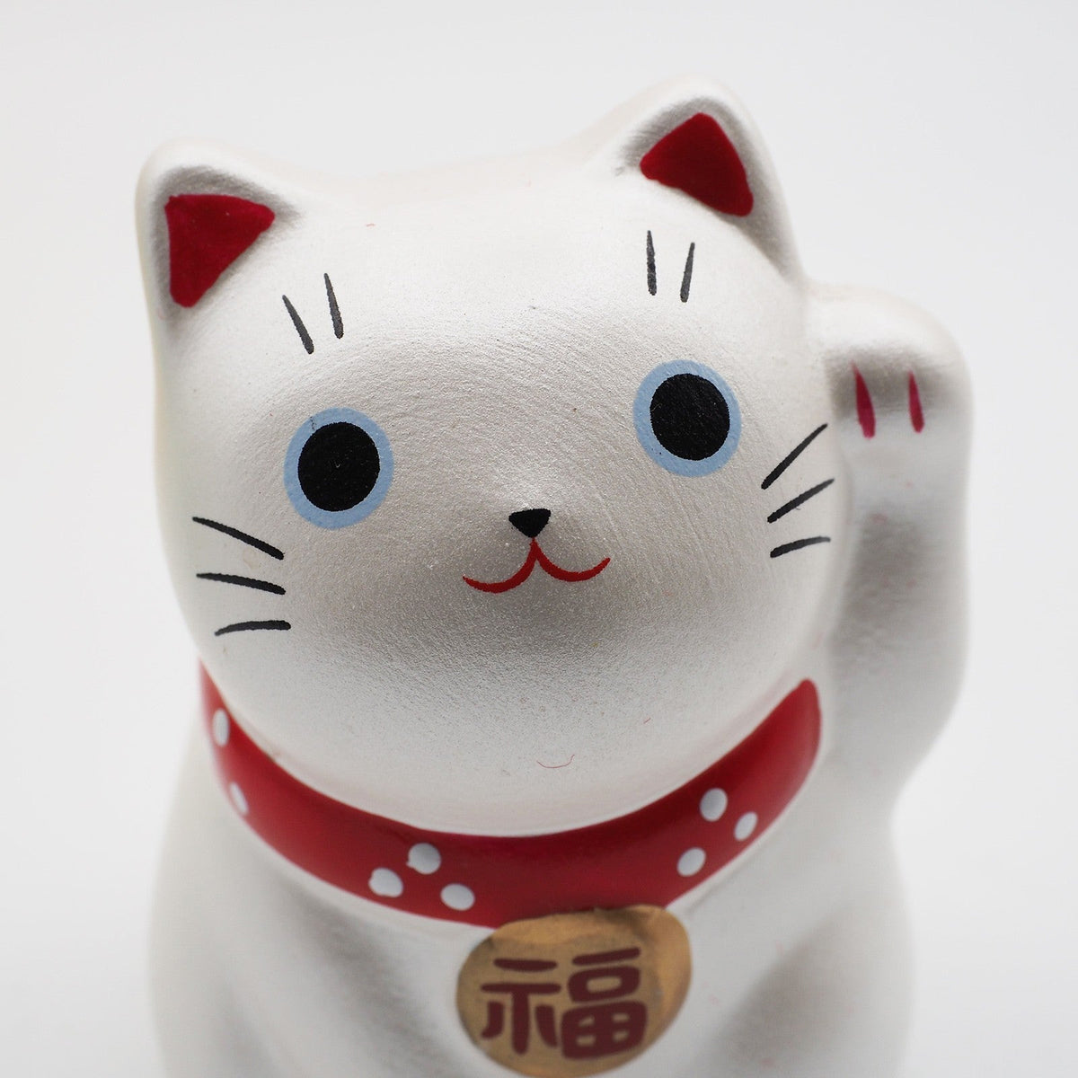 Yakushigama Mini Japanese Lucky Cat Figurine (Maneki Neko) – Hand-Painted, 9 Colors