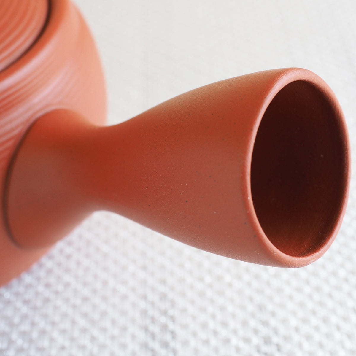 Japanese Tokoname Ware Kyusu Teapot Red Clay Ceramesh 430ml Made in Japan, Aichi