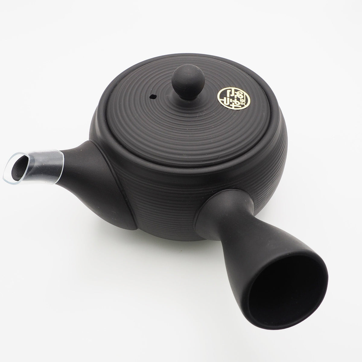 Japanese Tokoname Ware Kyusu Teapot Black Gray Ceramesh 430ml Made in Japan, Aichi