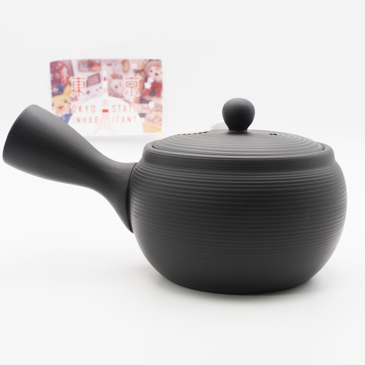Japanese Tokoname Ware Kyusu Teapot Black Gray Ceramesh 430ml Made in Japan, Aichi