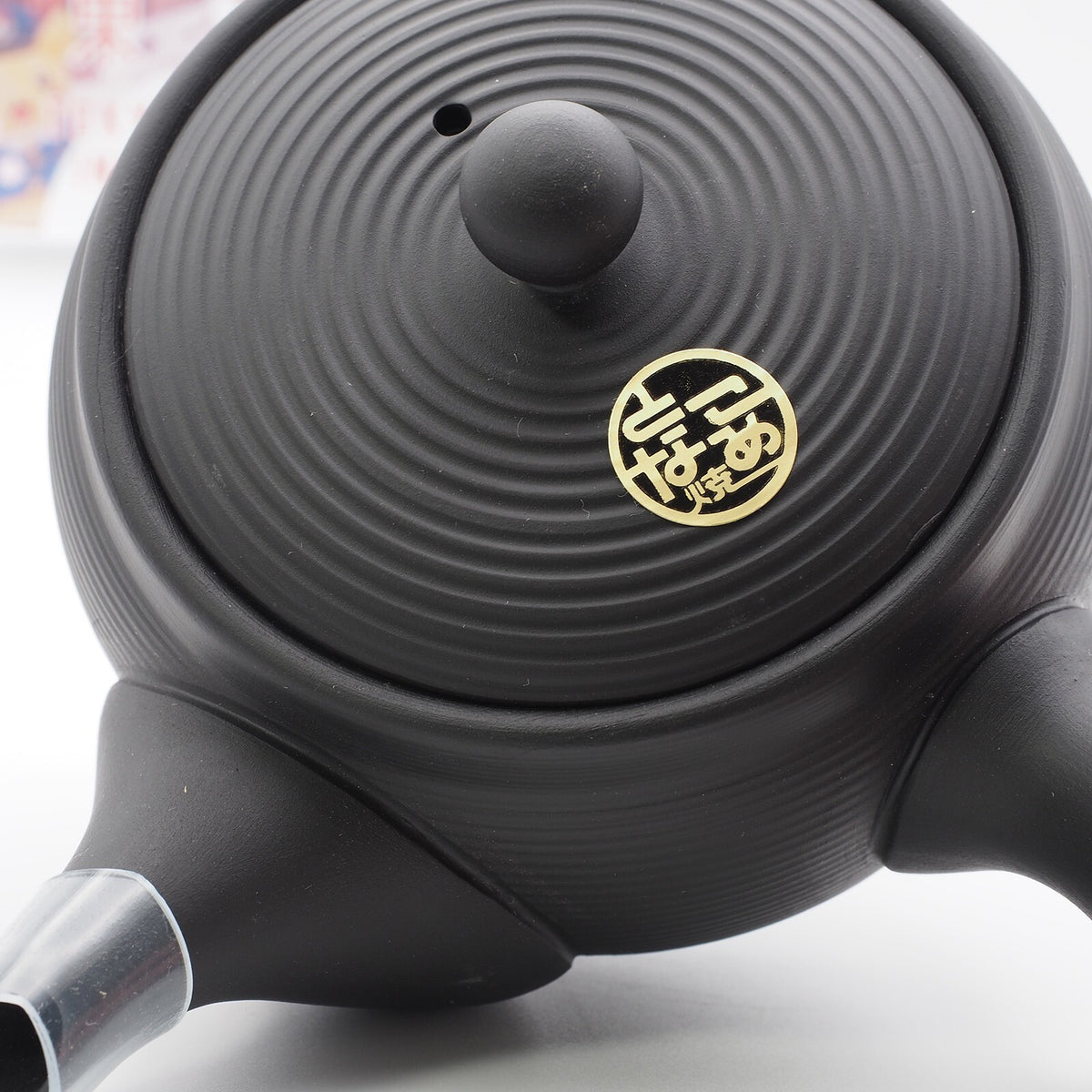 Japanese Tokoname Ware Kyusu Teapot Black Gray Ceramesh 430ml Made in Japan, Aichi