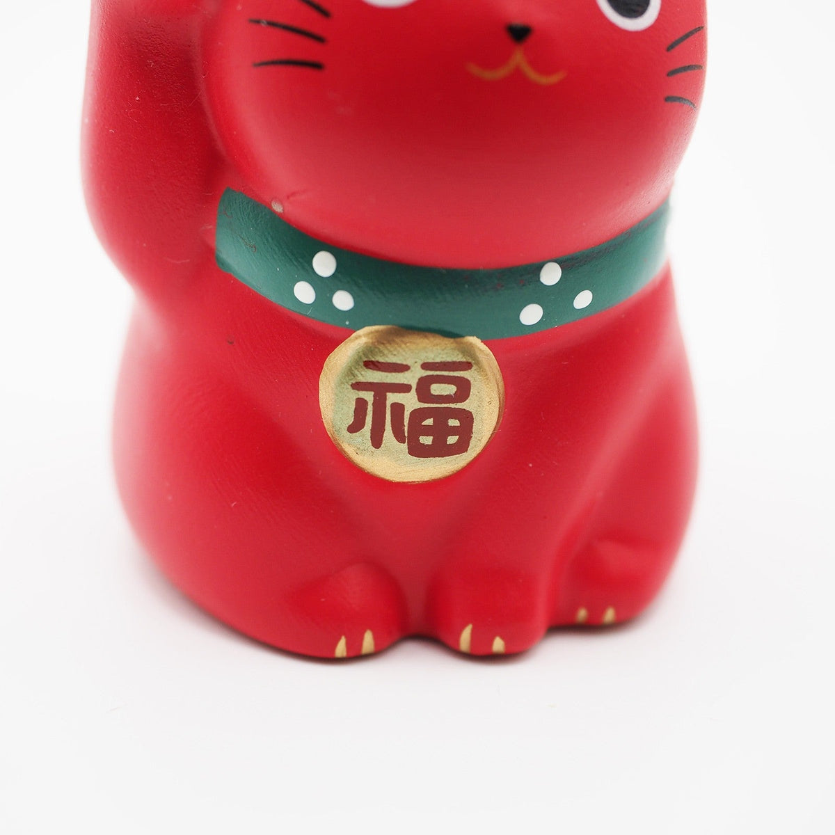 Yakushigama Mini Japanese Lucky Cat Figurine (Maneki Neko) – Hand-Painted, 9 Colors