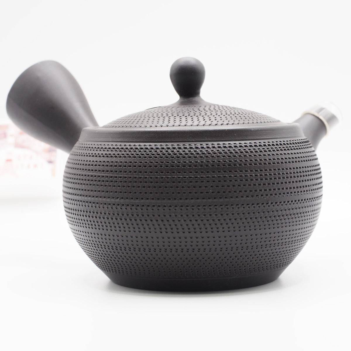 Japanese Tokoname Ware Kyusu Teapot 'Dark Gray Black Ceramesh' 300ml Made in Japan, Aichi