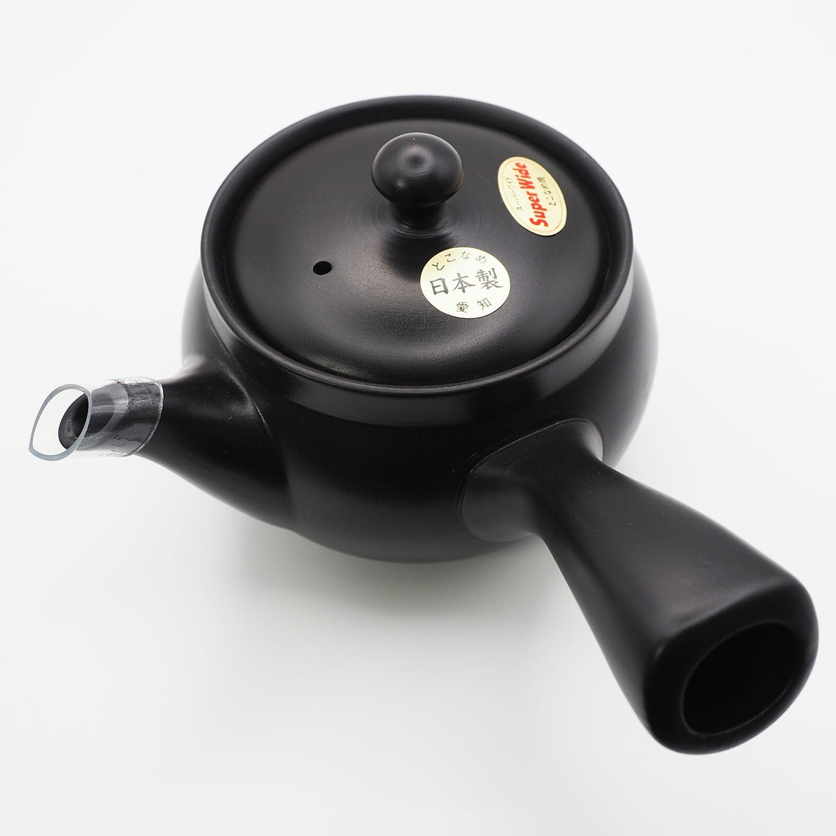 Japanese Tokoname Ware Kyusu Teapot 'Black-Round' 360ml Made in Japan, Aichi