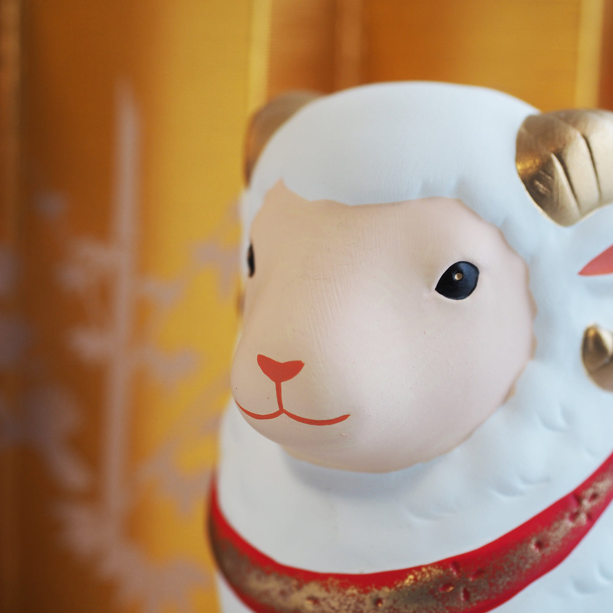 Japanese Grand Sheep Zodiac Ornament w/ Hamaya Arrow 2027 Yakushigama Eto Decor