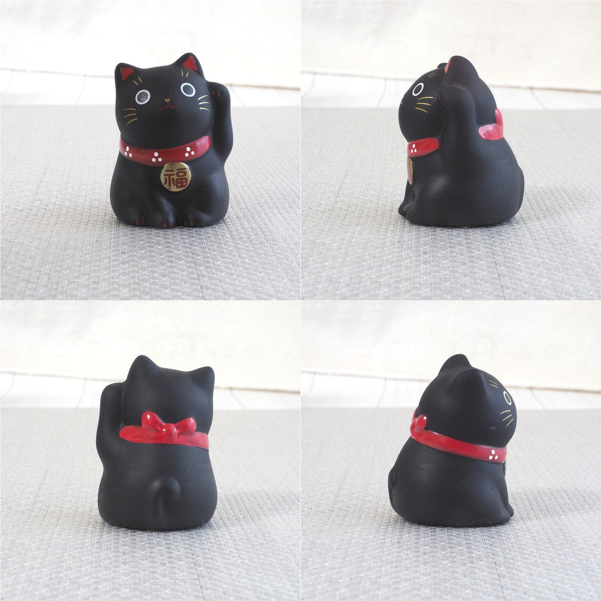 Set of 9 Mini Japanese Maneki Neko Lucky Cat Figurine | Yakushigama