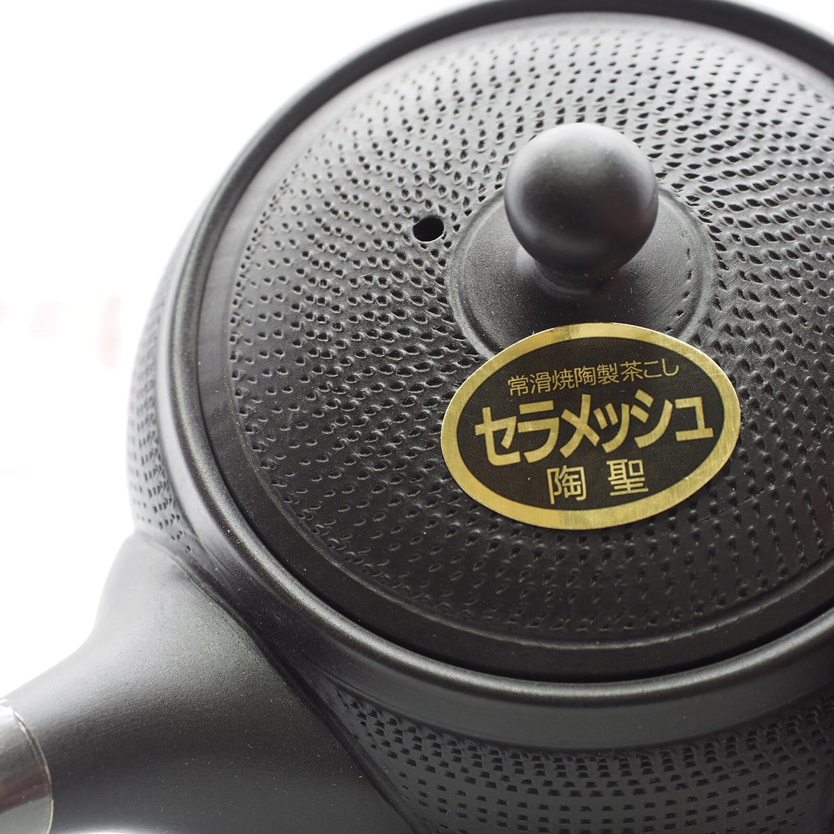 Japanese Tokoname Ware Kyusu Teapot 'Dark Gray Black Ceramesh' 300ml Made in Japan, Aichi