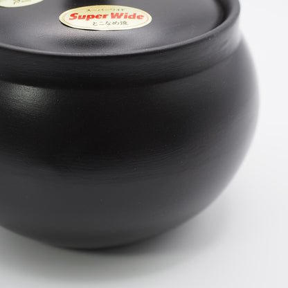 Japanese Tokoname Ware Kyusu Teapot 'Black-Round' 360ml Made in Japan, Aichi