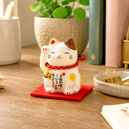 Brown Calico Maneki Neko – Mini Lucky Cat - Yakushigama