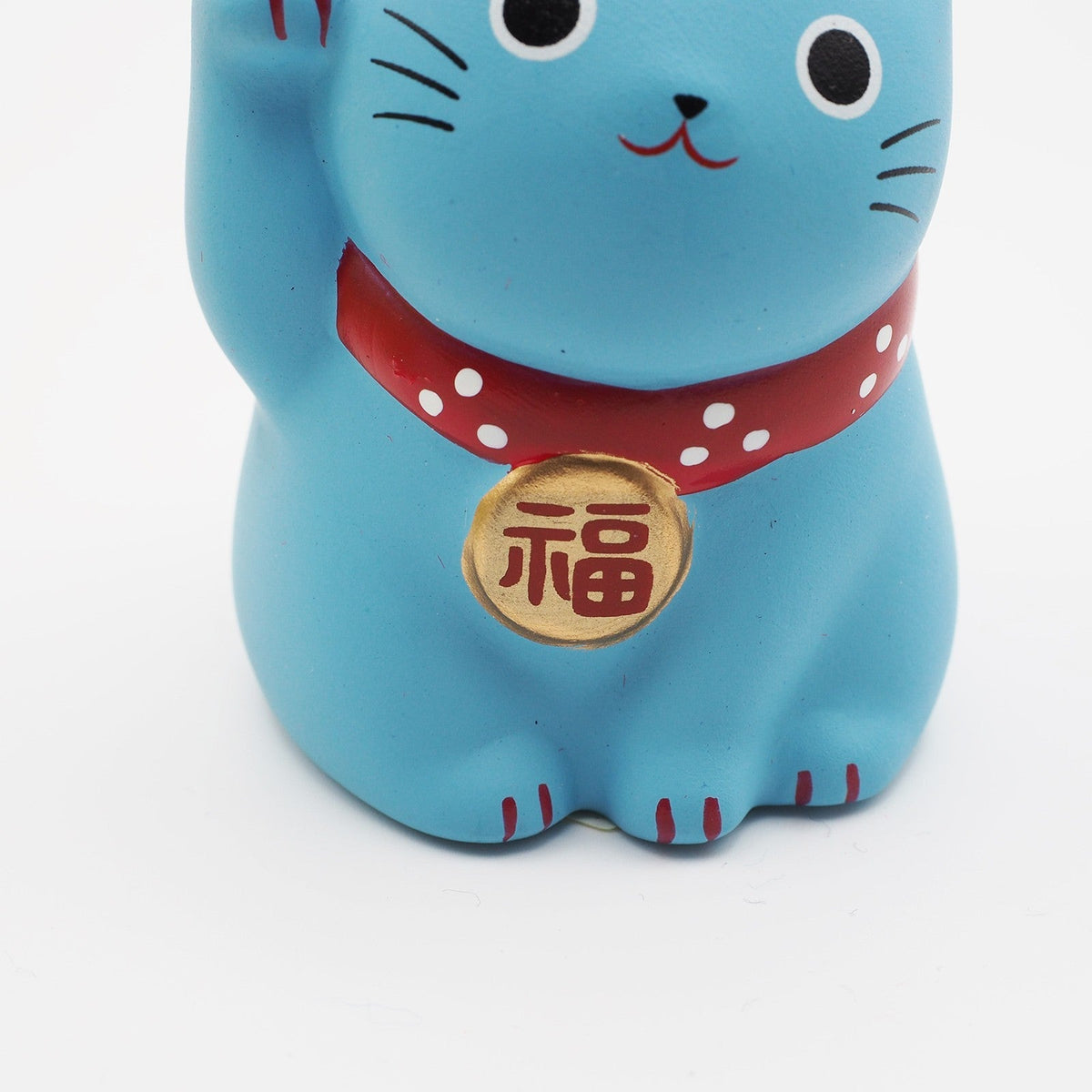 Yakushigama Mini Japanese Lucky Cat Figurine (Maneki Neko) – Hand-Painted, 9 Colors