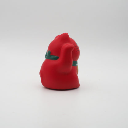 Mini Japanese Lucky Cat Pair – Red & Pink Maneki Neko | Yakushigama