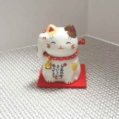 Brown Calico Maneki Neko – Mini Lucky Cat - Yakushigama