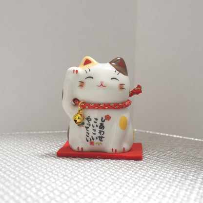 Brown Calico Maneki Neko – Mini Lucky Cat - Yakushigama