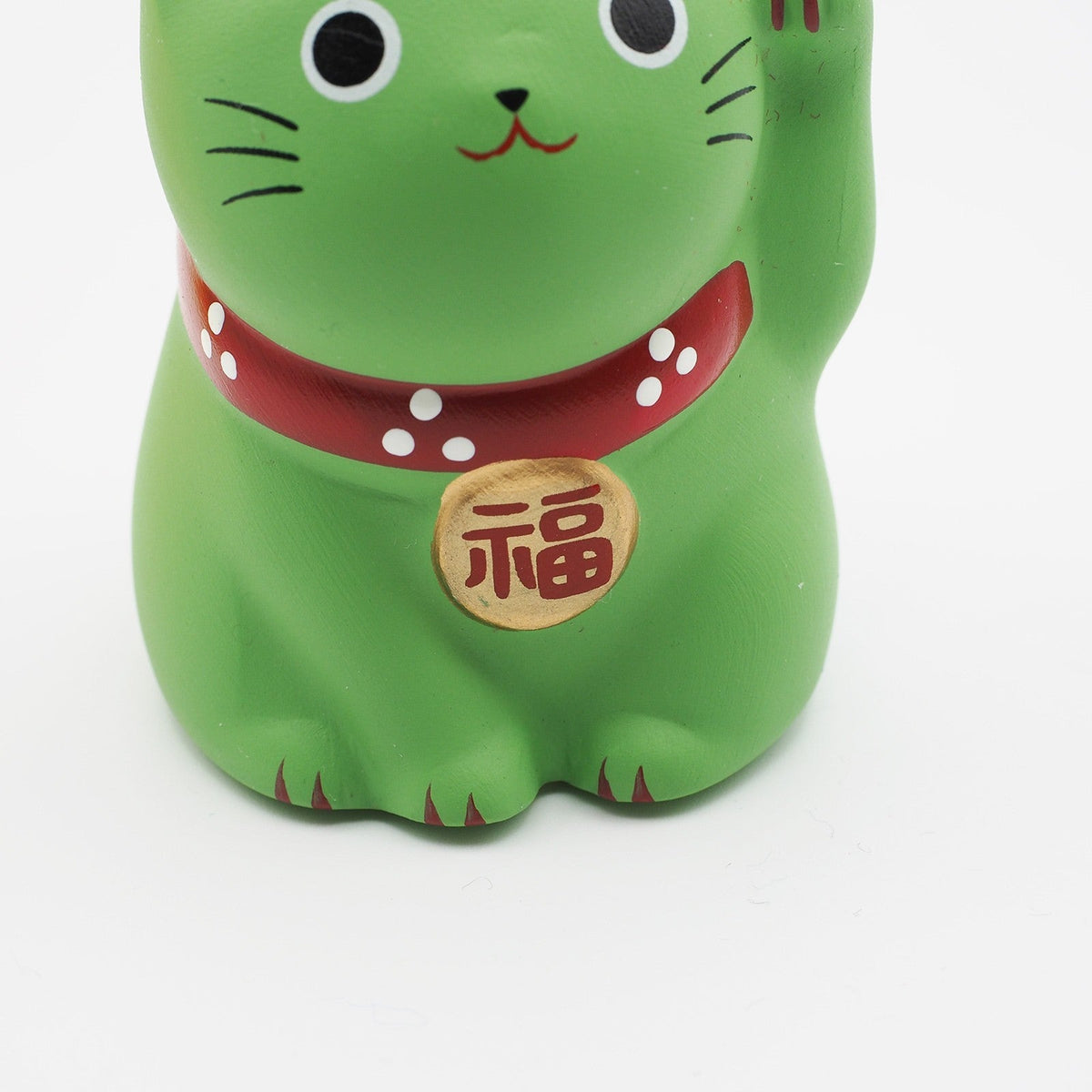 Yakushigama Mini Japanese Lucky Cat Figurine (Maneki Neko) – Hand-Painted, 9 Colors