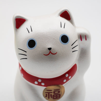 Yakushigama Mini Japanese Lucky Cat Figurine (Maneki Neko) – Hand-Painted, 9 Colors