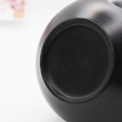 Japanese Tokoname Ware Kyusu Teapot 'Black-Round' 360ml Made in Japan, Aichi