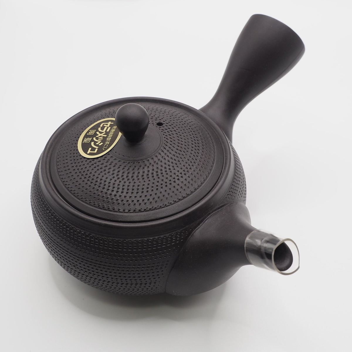 Japanese Tokoname Ware Kyusu Teapot 'Dark Gray Black Ceramesh' 300ml Made in Japan, Aichi