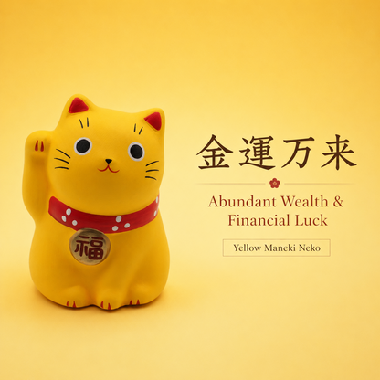 Set of 9 Mini Japanese Maneki Neko Lucky Cat Figurine | Yakushigama