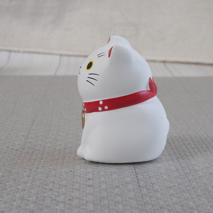Mini Japanese Lucky Cat Pair – White & Black Maneki Neko | Yakushigama
