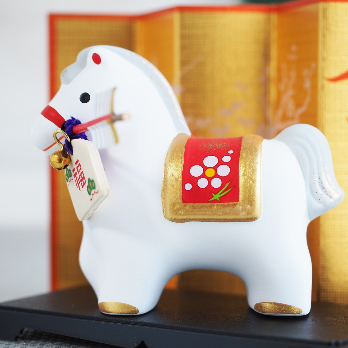 Horse Zodiac Figurine with Hamaya Lucky Arrow | Yakushigama 2026 Zodiac