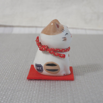 Japanese Lucky Cat Pair – Tuxedo & Orange Tabby Maneki Neko | Yakushigama