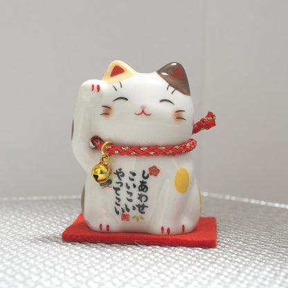 Brown Calico Maneki Neko – Mini Lucky Cat - Yakushigama