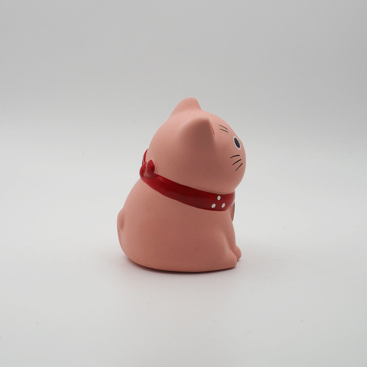 Mini Japanese Lucky Cat Pair – Red & Pink Maneki Neko | Yakushigama
