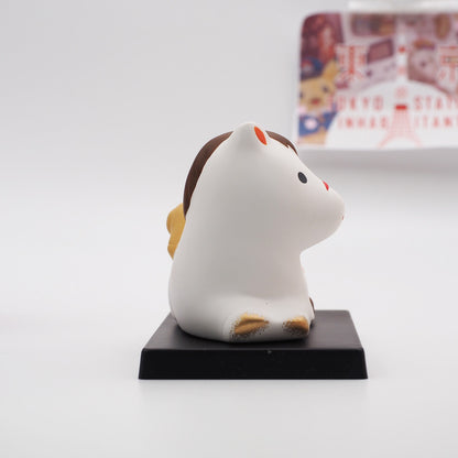 Horse and Foal Zodiac Figurine with Display Screen | Yakushigama 2026 Zodiac