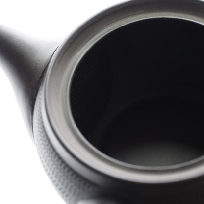 Japanese Tokoname Ware Kyusu Teapot 'Dark Gray Black Ceramesh' 300ml Made in Japan, Aichi