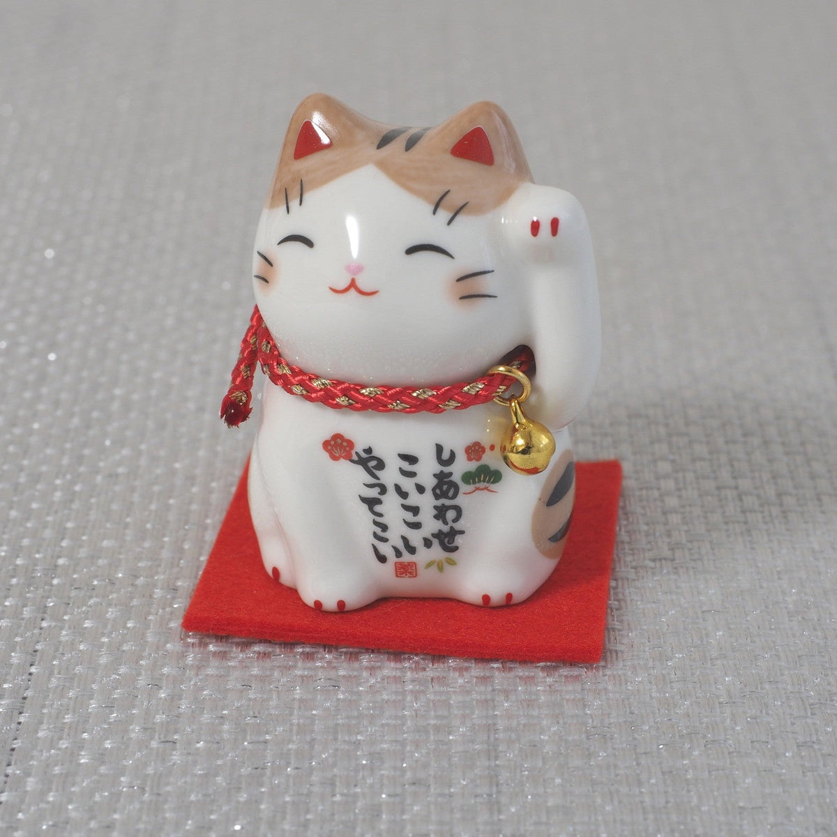 Japanese Lucky Cat Pair – Tuxedo & Orange Tabby Maneki Neko | Yakushigama