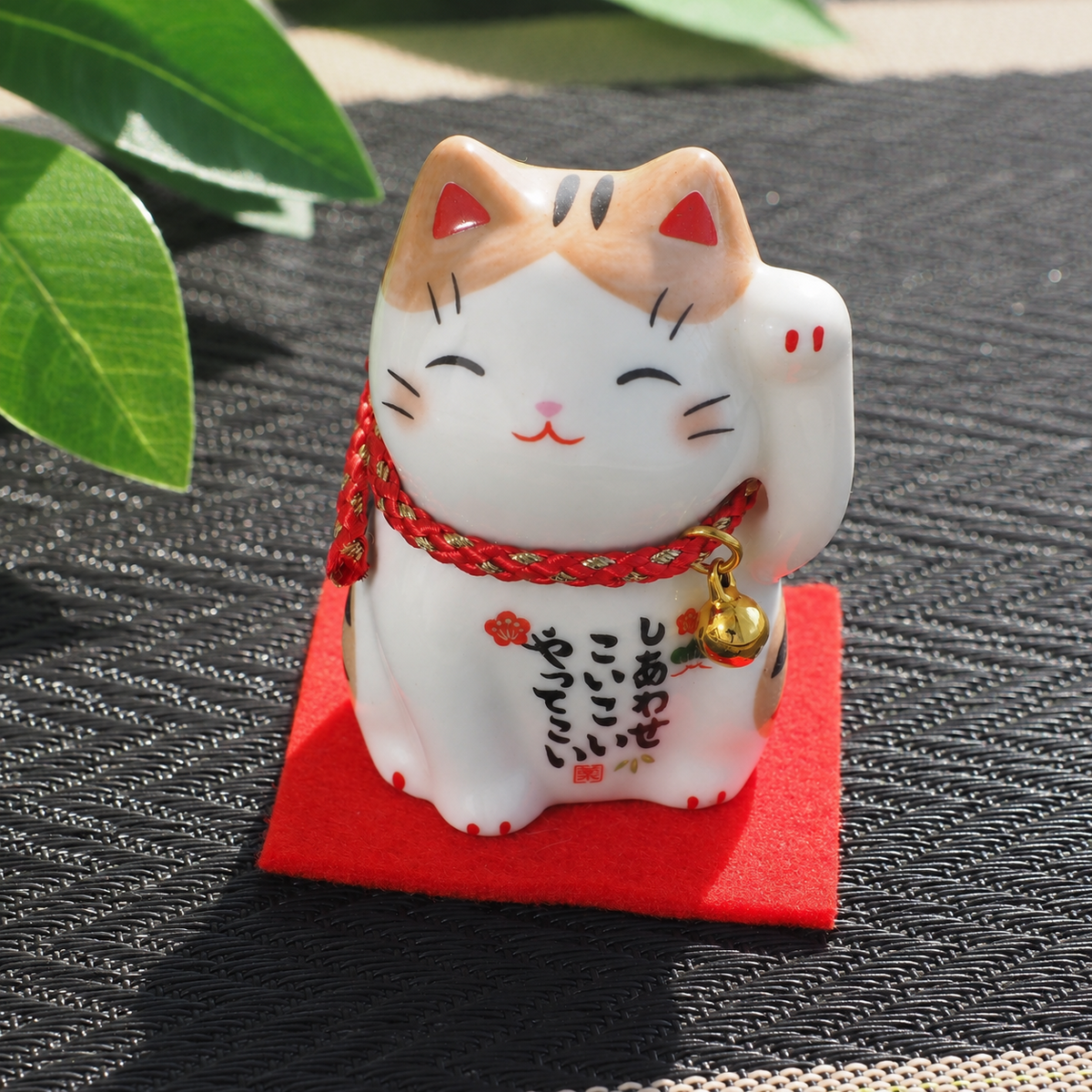Japanese Lucky Cat Figurine – Orange Tabby Maneki Neko | Yakushigama