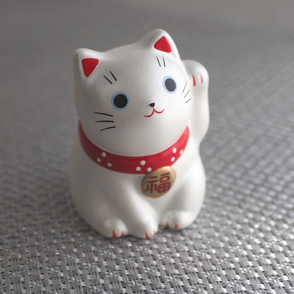 Mini Japanese Lucky Cat Pair – Gold & Silver Maneki Neko | Yakushigama