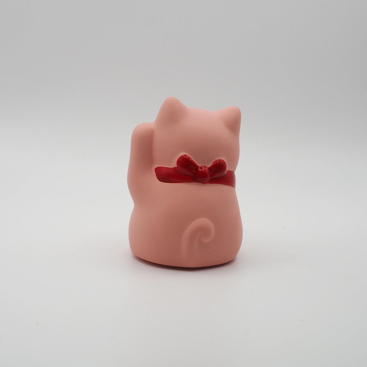 Mini Japanese Lucky Cat Pair – Red & Pink Maneki Neko | Yakushigama