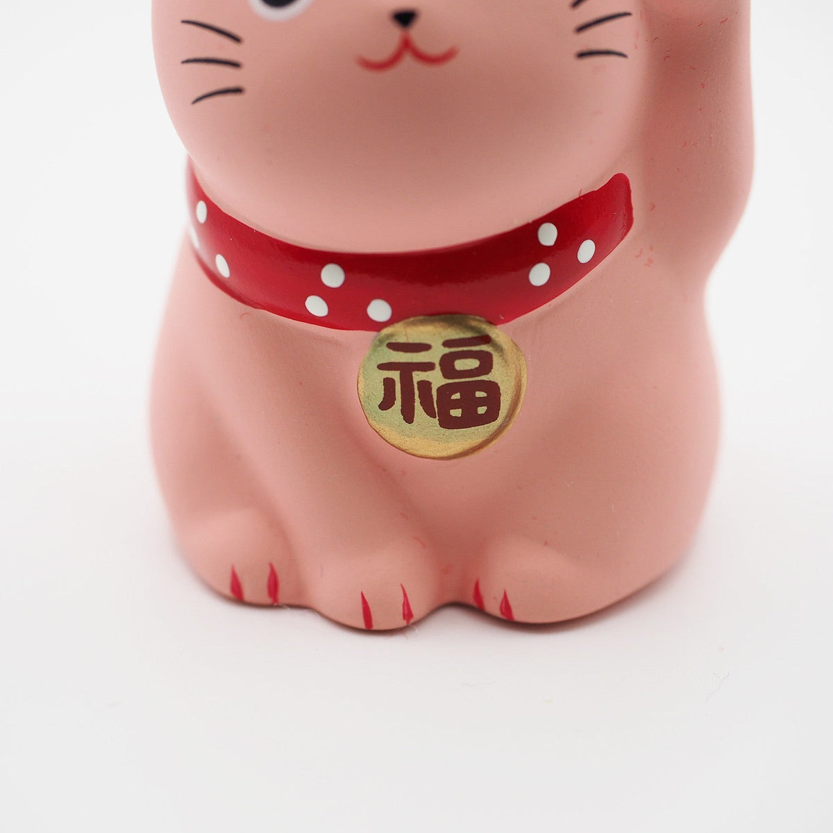 Yakushigama Mini Japanese Lucky Cat Figurine (Maneki Neko) – Hand-Painted, 9 Colors