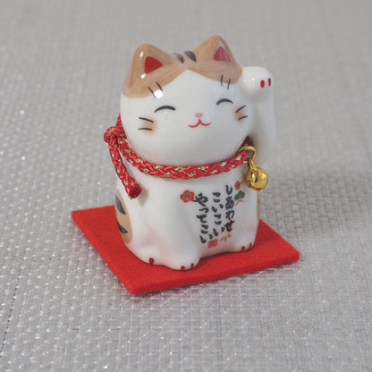 Set of 4 Japanese Lucky Cats – Calico, Brown Calico, Tuxedo & Orange Tabby | Yakushigama