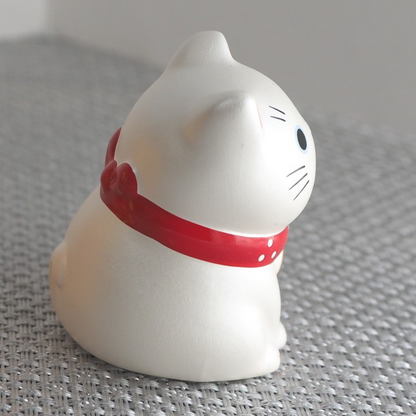 Mini Japanese Lucky Cat Pair – Black & Silver Maneki Neko | Yakushigama