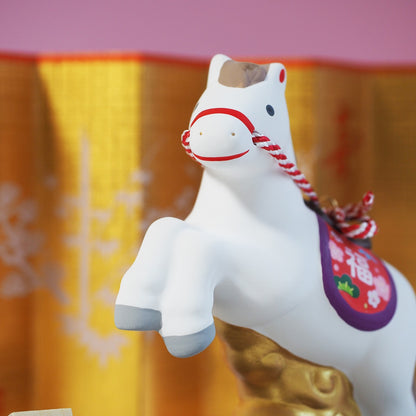 Soaring Horse Zodiac Figurine with Display Screen | Yakushigama 2026 Zodiac