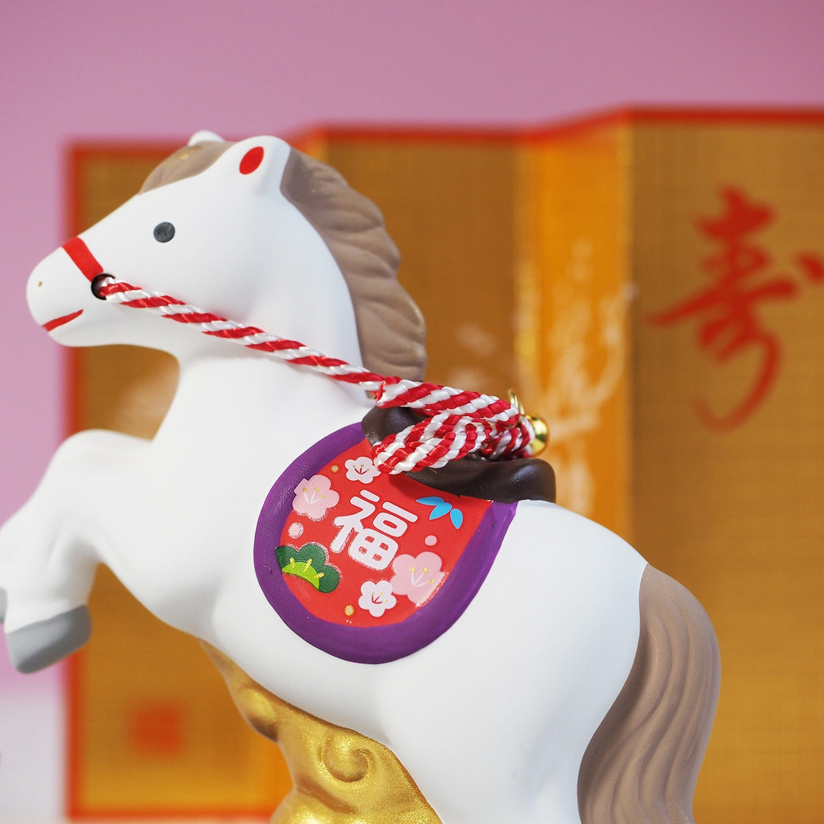 Soaring Horse Zodiac Figurine with Display Screen | Yakushigama 2026 Zodiac