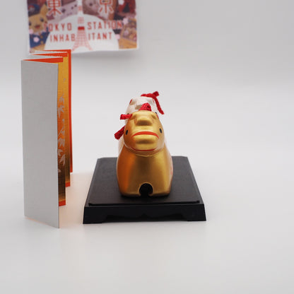 Gold and Silver Horse Clay Bell Pair | Yakushigama 2026 Zodiac