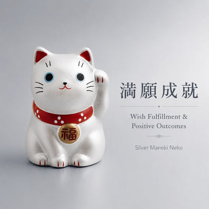 Set of 9 Mini Japanese Maneki Neko Lucky Cat Figurine | Yakushigama